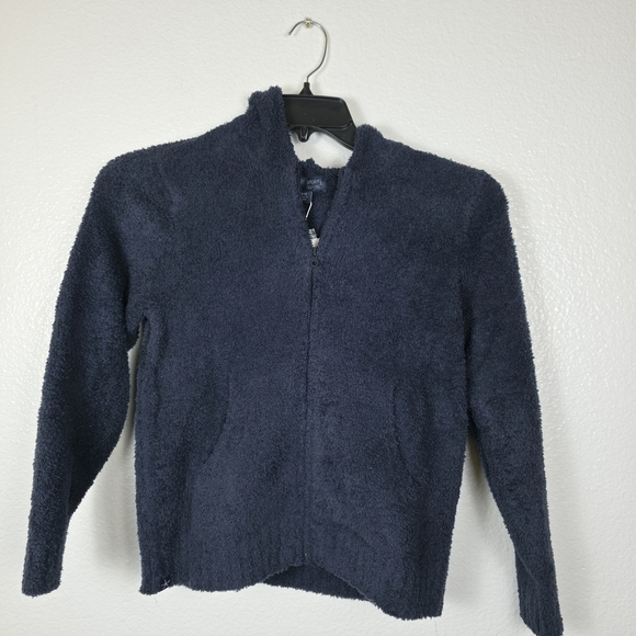Barefoot Dreams CozyChic Youth Hoodie Indigo Size 8-10